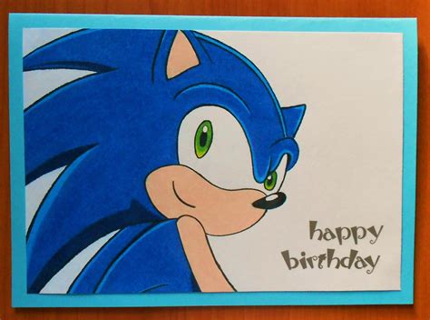 Printable Sonic Birthday Card