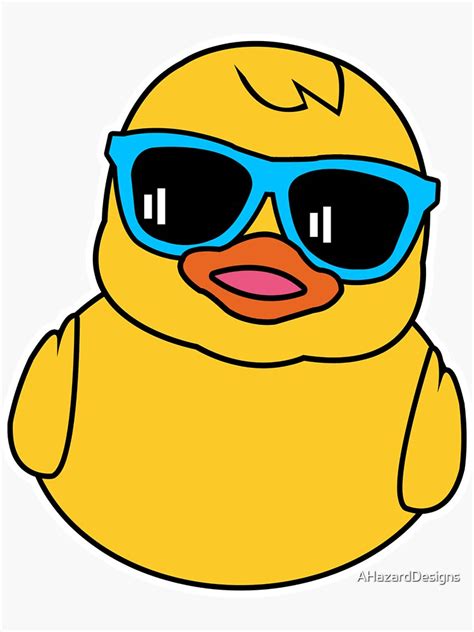 "Cute Yellow Rubber Ducky Duck Duckie" Sticker by AHazardDesigns | Redbubble