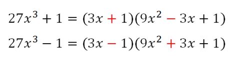 algebra inn: Sum or difference of two cubes.