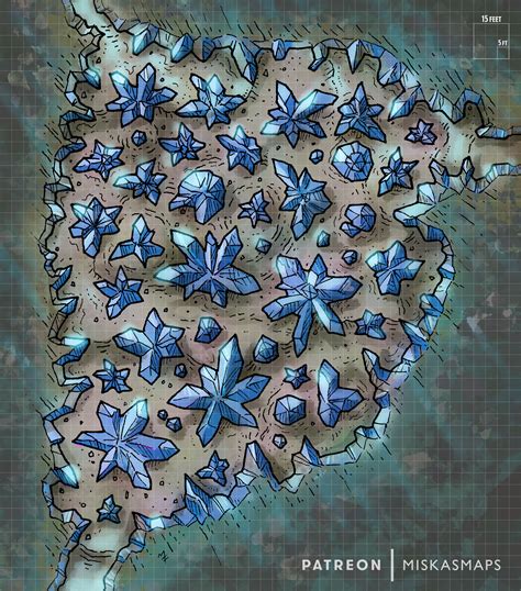 Crystal Cave [44x50 | 70px] [Battlemap] : r/battlemaps