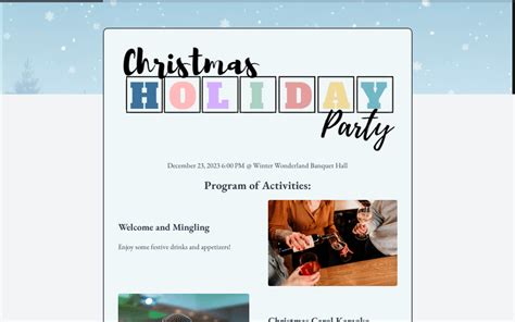 Christmas Holiday Party RSVP Template