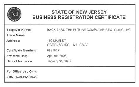 Canberra cilindro reputación nj business registration certificate juego alcanzar Fuente