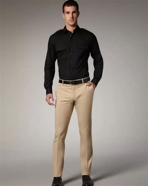 How to Wear Black Shoes With Khaki Pants - 12 Pro Ideas For Men | Shirt ...