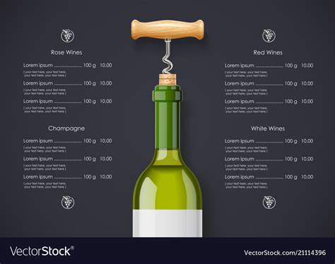 White wine bottle cork Royalty Free Vector Image