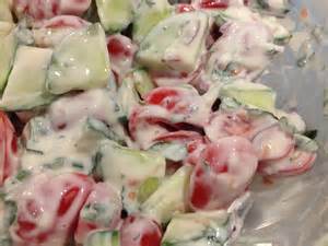 Quick and Easy Cucumber & Tomato Salad with Mint-Yogurt Dressing | Boston Food & Whine