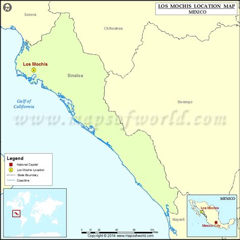 Where is Los Mochis | Location of Los Mochis in Mexico Map