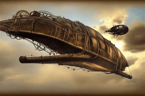 Steampunk Airship Background