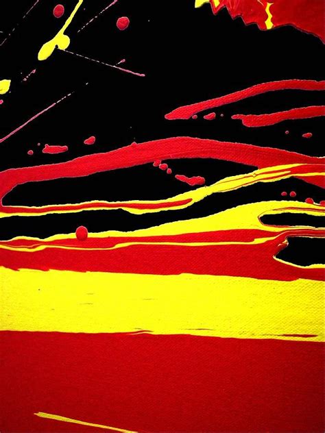 Black abstract, Abstract, Red yellow