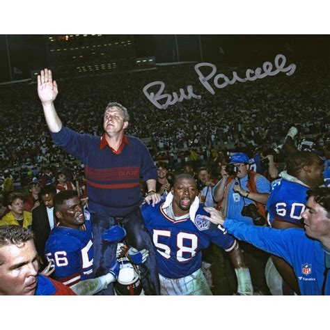 Bill Parcells New York Giants Autographed 8" x 10" Super Bowl Carry Off ...