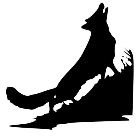 Coyote Howling Silhouette at GetDrawings | Free download