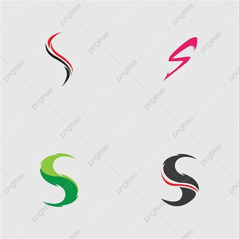 Logo Design Set Vector Art PNG, Letter S Logo Set Template Vector Icon Design On Gray Background ...