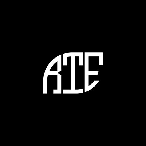 RTE letter logo design on black background. RTE creative initials letter logo concept. RTE ...