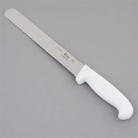 Choice 10" White Serrated Edge Slicing / Bread Knife