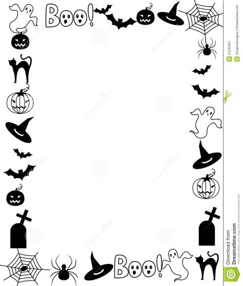 halloween clipart black and white borders - Clipground