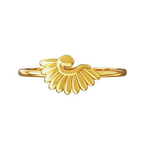Gold Rings - Plain Floral Design Ring 04-06 - SPE Gold Jewellery