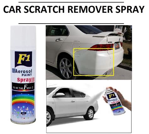 F1 Car Scratch Remover Touchup Spray Paint 450ml White : Buy F1 Car Scratch Remover Touchup ...