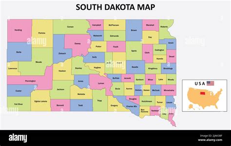 South Dakota Map. District map of South Dakota in District map of South ...