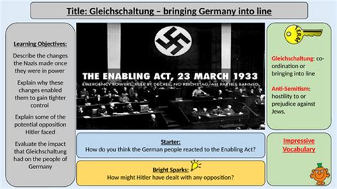 Gleichschaltung, Bringing Germany Into Line - OCR J411 Living Under Nazi Rule | Teaching Resources