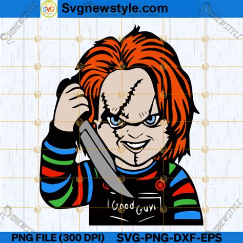 Chucky Doll SVG PNG, Horror Movie Character SVG, PNG, DXF, EPS