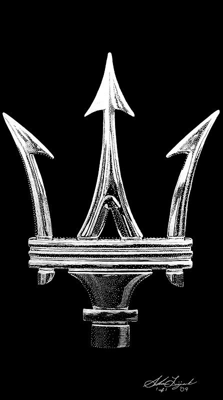 Exotic Engravings: Maserati Trident Logo