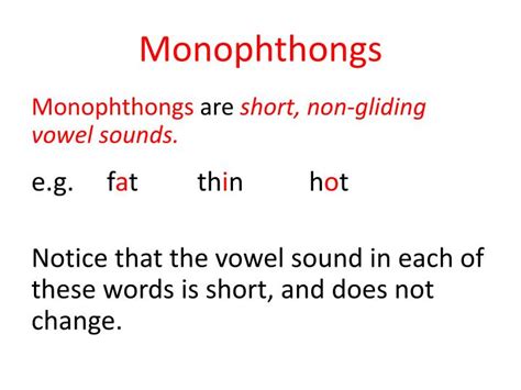 PPT - Monophthongs v Diphthongs PowerPoint Presentation - ID:2867279