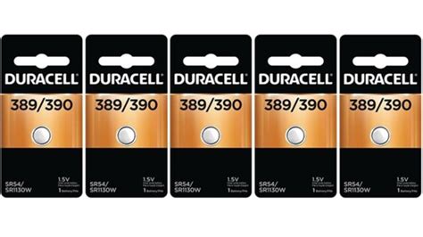 5 389/390 Duracell Silver Oxide Batteries (AG10, 189, LR1130, SR1130SW ...