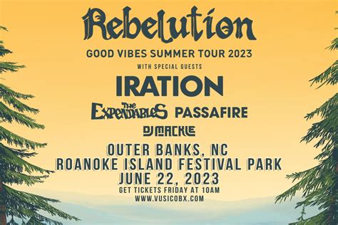 Rebelution Good Vibes Summer Tour 2023 | Roanoke Island