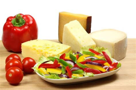 Salad and cheese stock image. Image of vegetarian, hard - 17853653