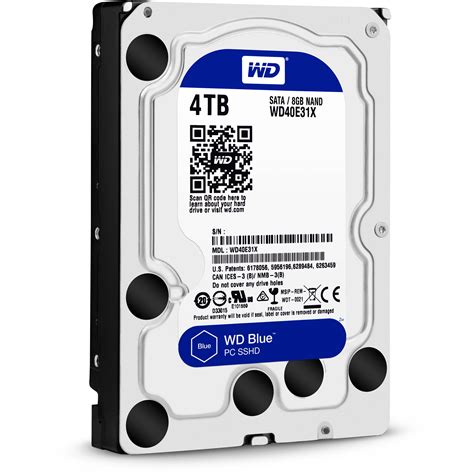 WD 4TB Blue 3.5" Solid State Hybrid Drive WD40E31X B&H Photo