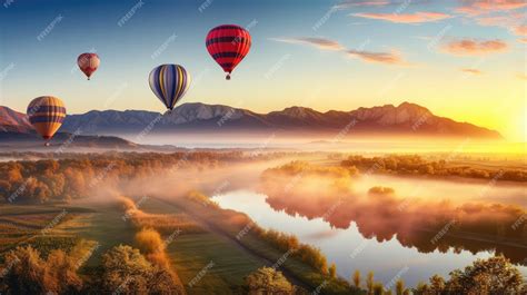 Premium AI Image | air balloon background free photo HD background