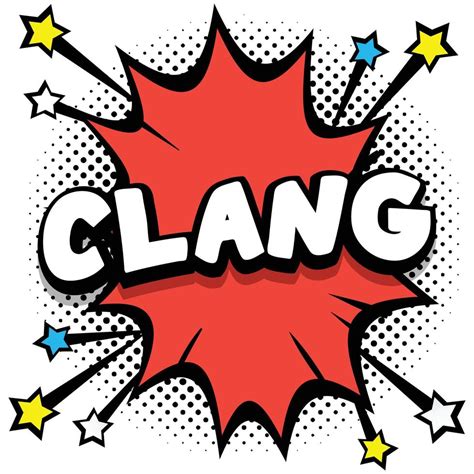 clang Pop art comic speech bubbles book sound effects 13024344 Vector ...