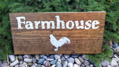 Farmhouse Sign, Hanging Wooden Sign, Rustic Wooden Farmhouse Market ...