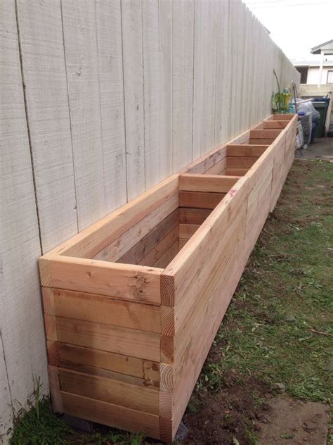 2x4 planter box. Our backyard is narrow, so we want to take advantage of our south-facing fence ...