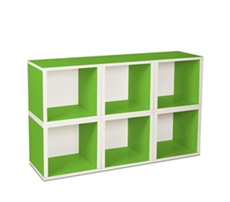 6 Modular Cubes Shelf Green - Way Basics Dorm Supplies For College Students