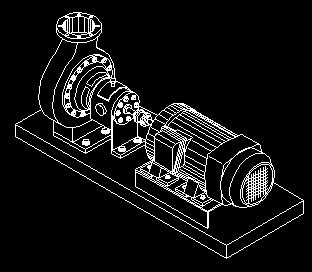 Isometric Centrifugal Pump In AutoCAD | CAD library