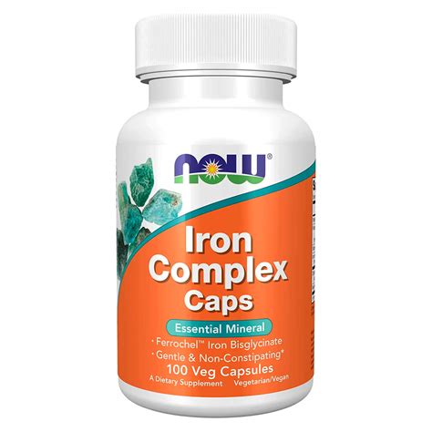 Now Foods Iron Complex Caps - 100 Veg Capsules FRESH, FREE SHIPPING ...