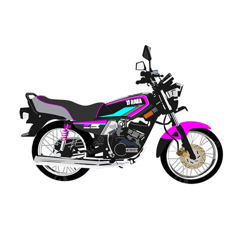 Motorcycle Illustration Vector Hd PNG Images, Black Pink Motorcycle Vector Illustration, Road ...