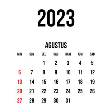 Kalender Bahasa Indonesia 2023 PNG Imágenes Transparentes - Pngtree