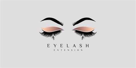 eyelash logo design with style and creative concept 12005519 Vector Art ...