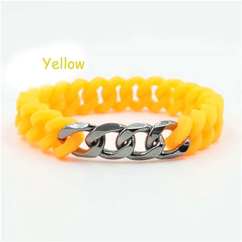 2018 silicone bracelet in mulity colors Women and man stretch link bracelet Newest Popular ...