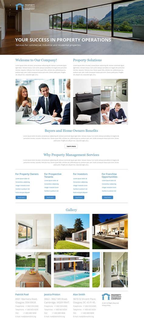 Property Management Responsive Website Template #57932