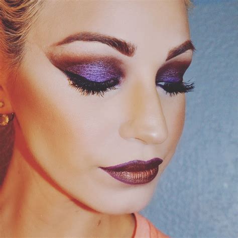 Follow @_hairgypsy_ Purple shadow plum eyeshadow burgundy lipstick fair ...