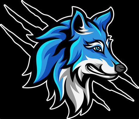 Download Blue Wolf Vector Art Wallpaper | Wallpapers.com