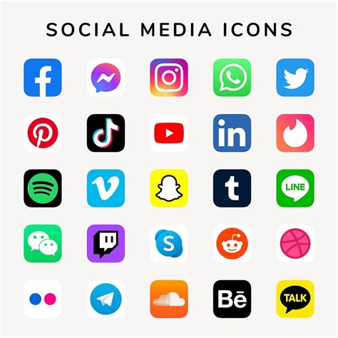 Social media icons psd set | Premium PSD - rawpixel