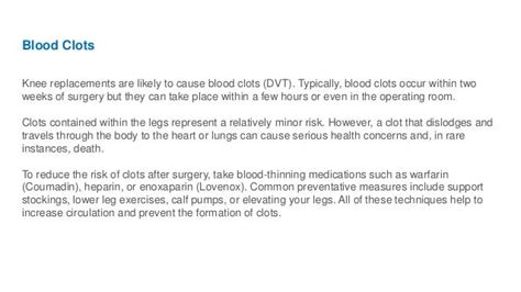 Complications of total knee replacement