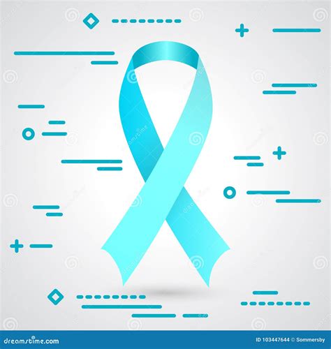 Prostate Cancer Awareness Blue Ribbon Stock Vector - Illustration of help, healthcare: 103447644