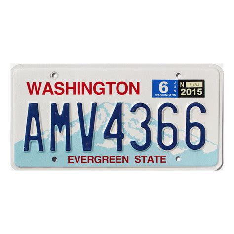 2015 Washington #AMV4366 | Old Washington License Plates