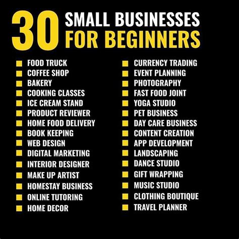 30 small business for beginners | Follow Me On INSTAGRAM @TipsFreeTips ...