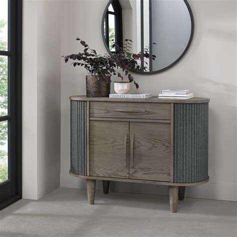 Signature Collection Monroe Silver Grey Narrow Sideboard - Living Room Sideboards - Bentley ...