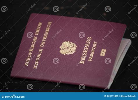 Passport of the Republic of Austria Stock Image - Image of citizen ...